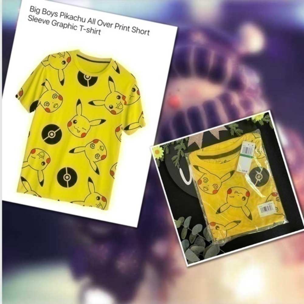New Big Boy’s Pikachu All Over Print Tee G8
